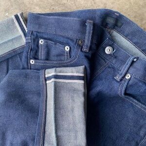 Uniqlo Selvedge Denim Jeans. Redline selvedge, dark indigo denim 32